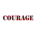 COURAGE Power Word clear die-cut vinyl sticker design