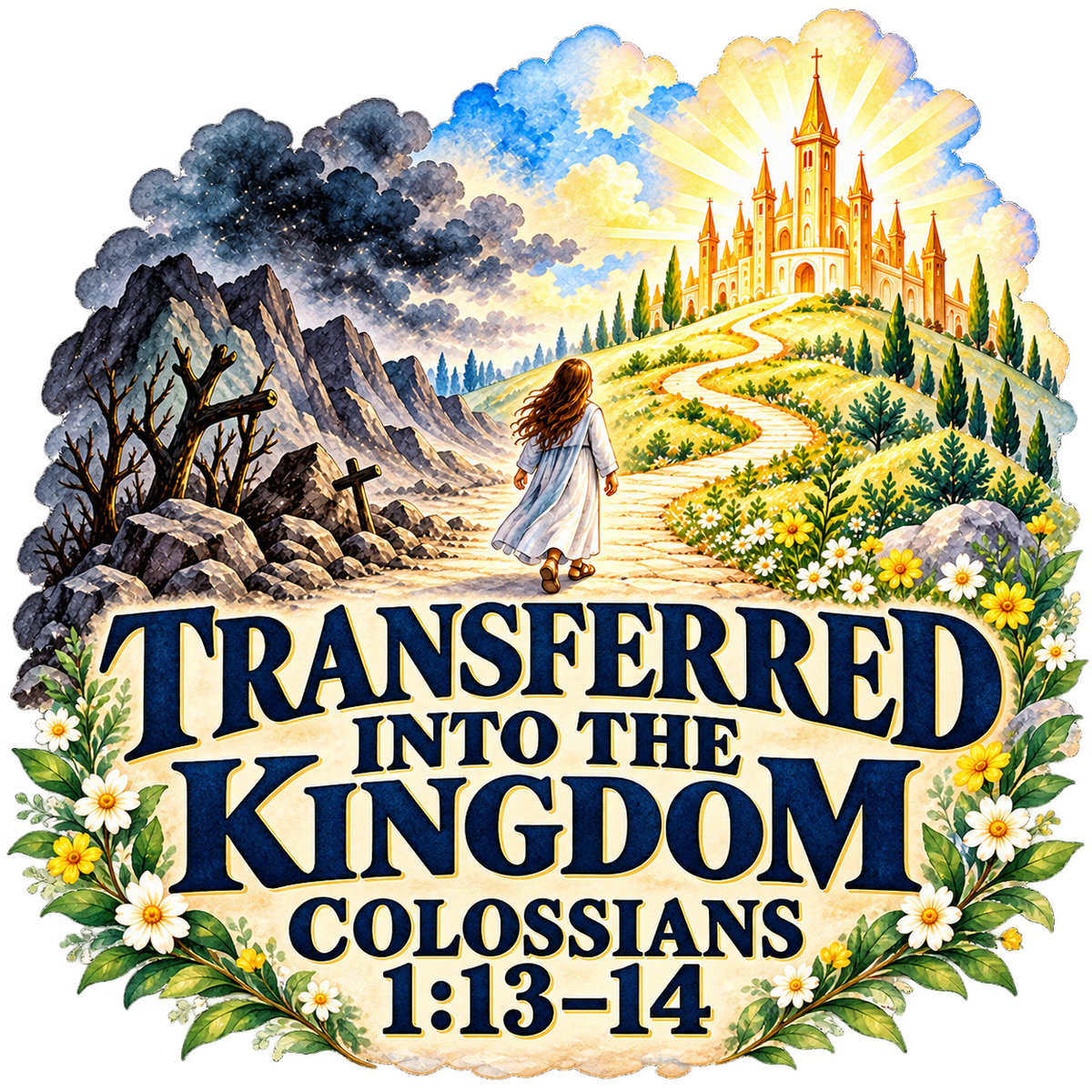 Transferred into the Kingdom Path Sticker - Colossians 1:13–14