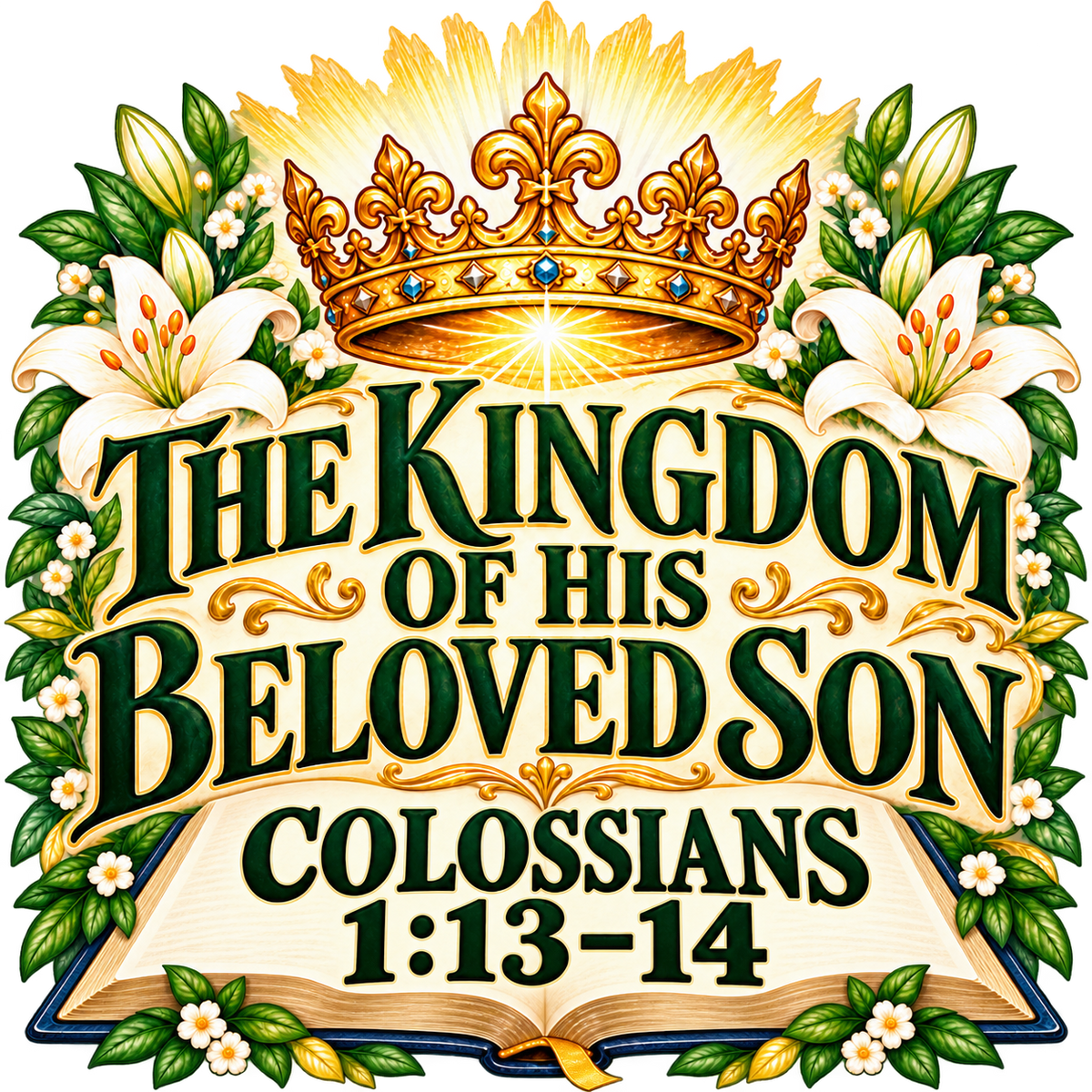 The Kingdom of His Beloved Son Crown Sticker - Colossians 1:13–14