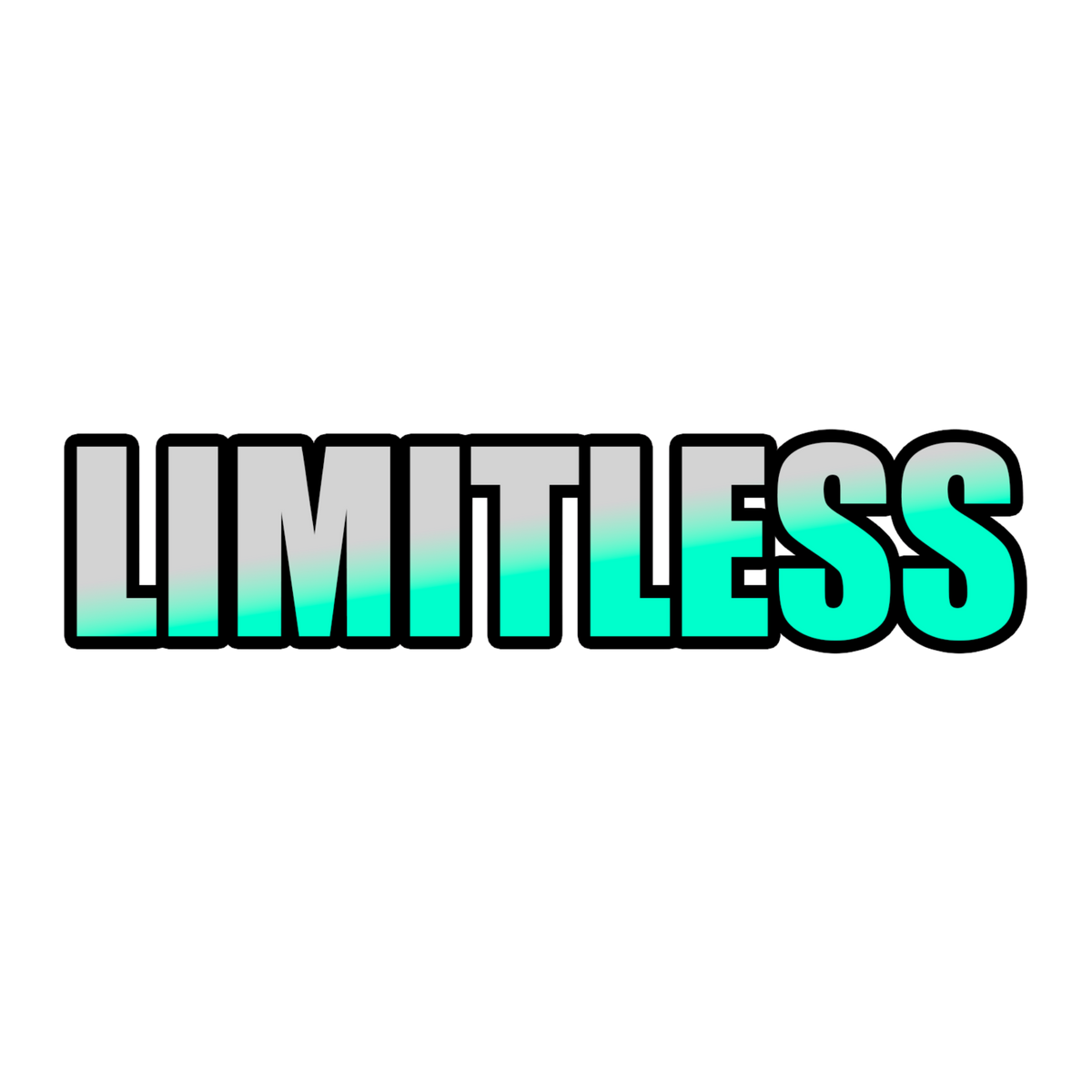 LIMITLESS Power Word clear die-cut vinyl sticker design