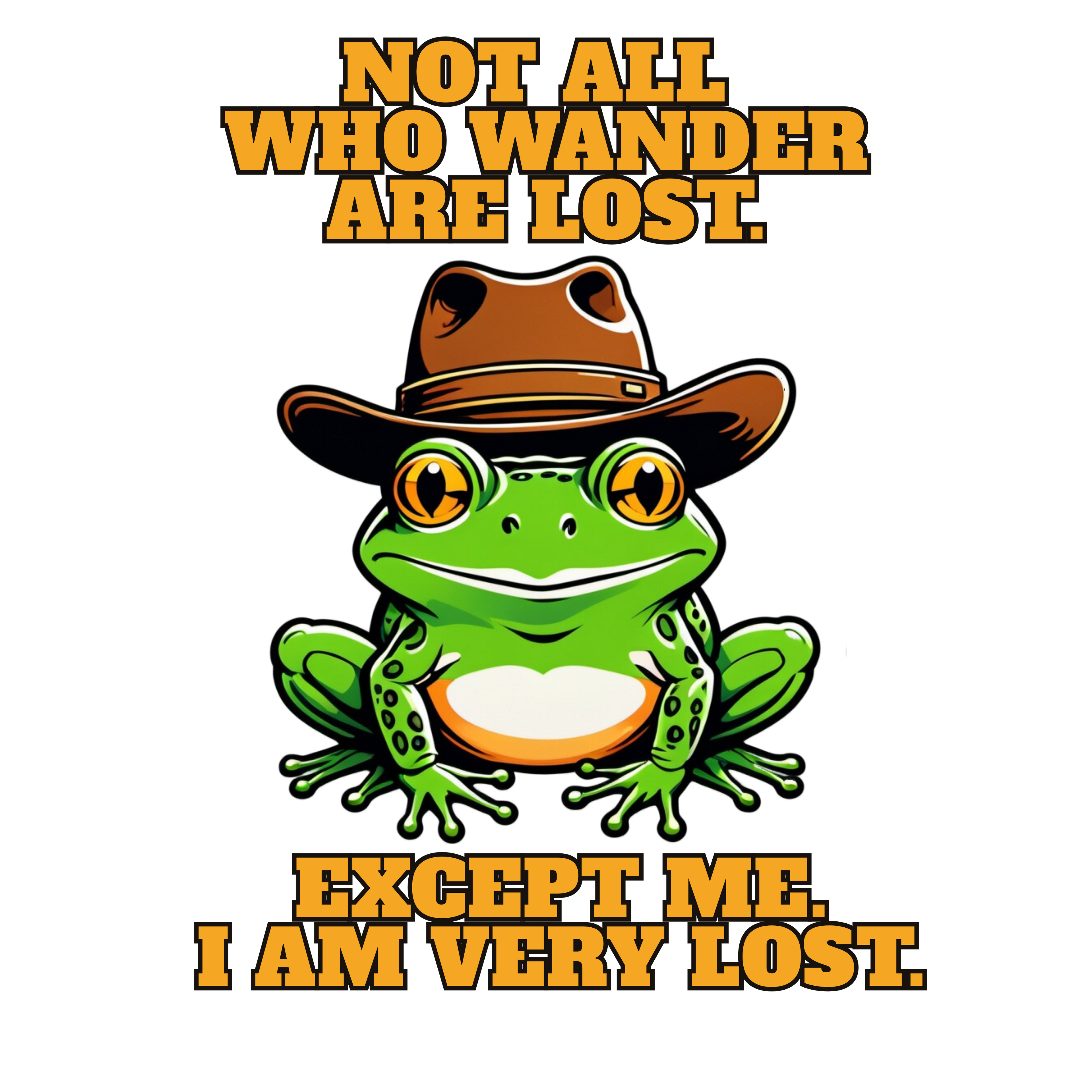 Very Lost Cowboy Frog Sticker