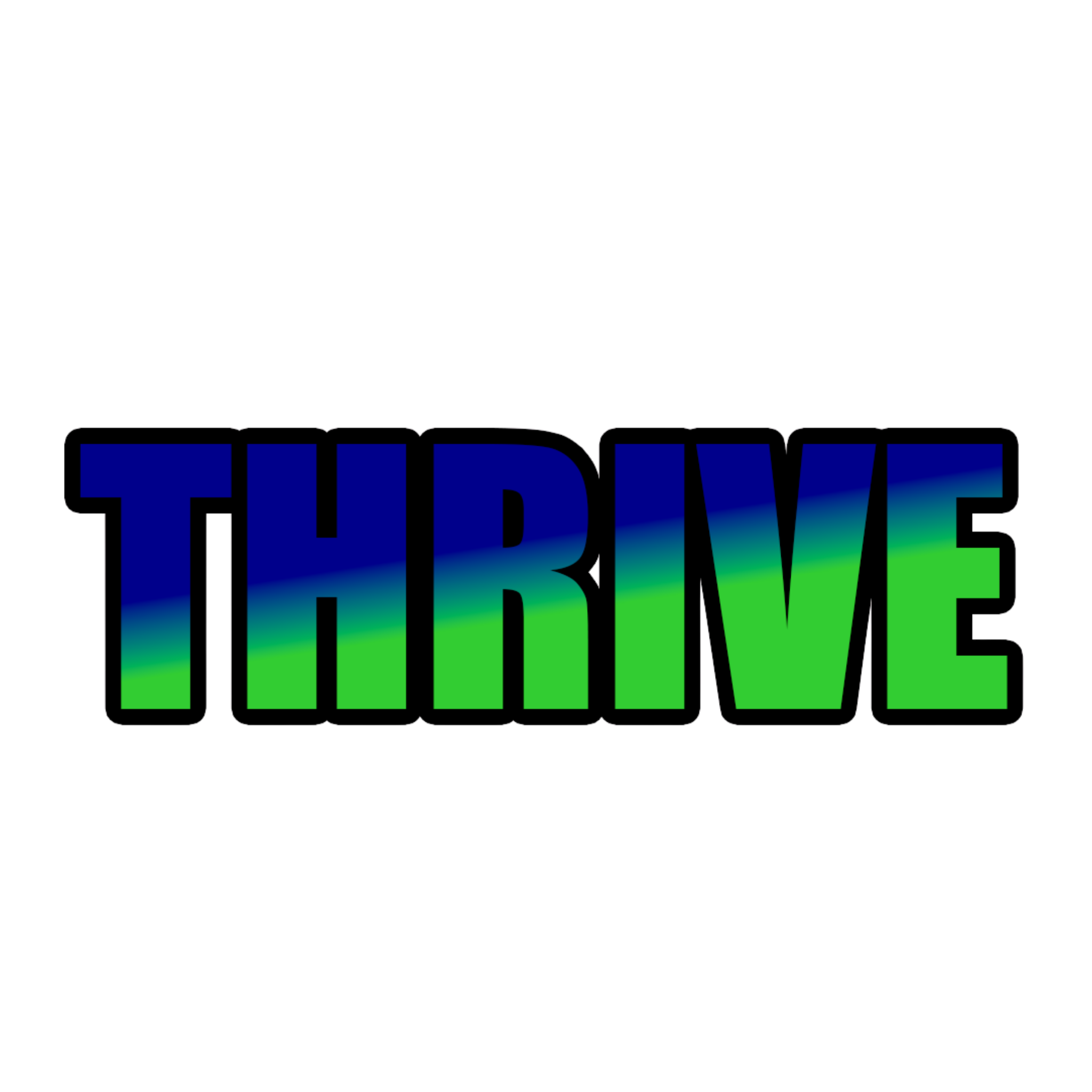 THRIVE Power Word clear die-cut vinyl sticker design