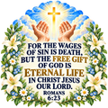 The Free Gift of God Open Hands Sticker - Romans 6:23