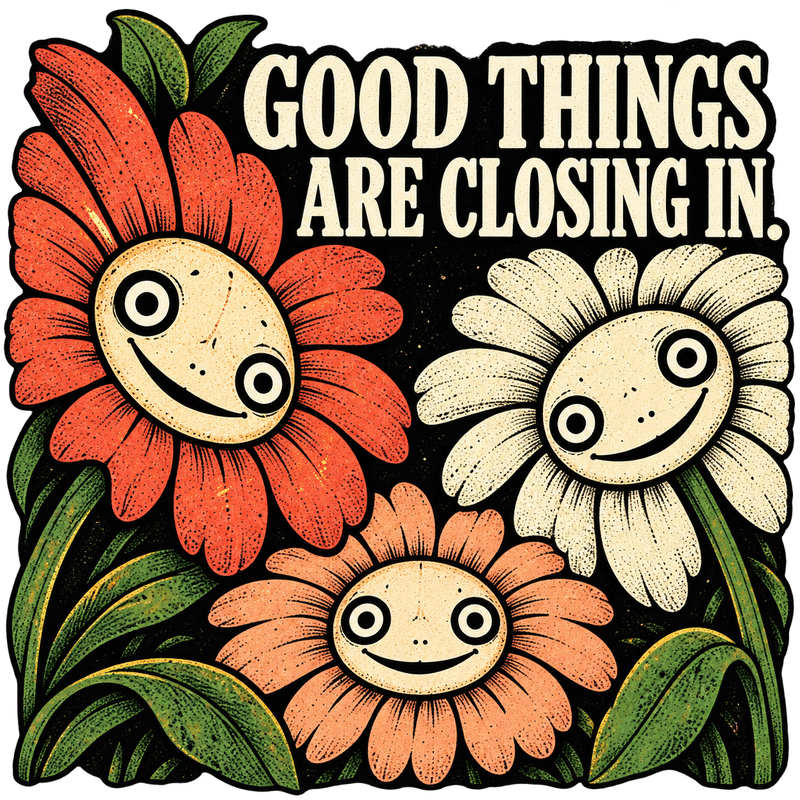 Good Things Are Closing In Sticker