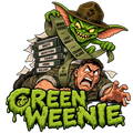 Green Weenie USMC military humor sticker with Marine and endless task gremlin