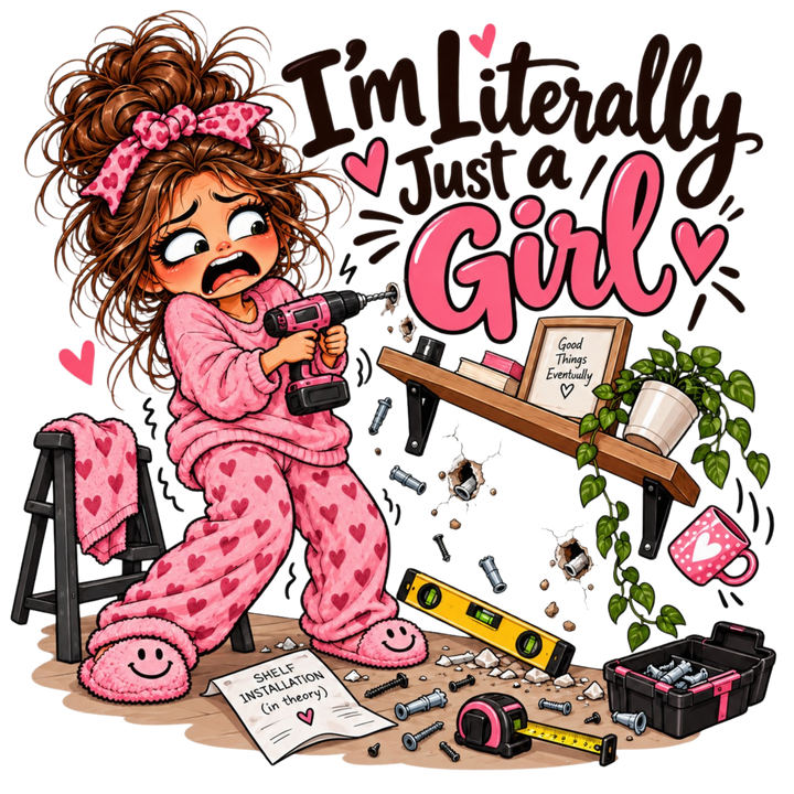 I’m Literally Just a Girl — Shelf Installation Sticker