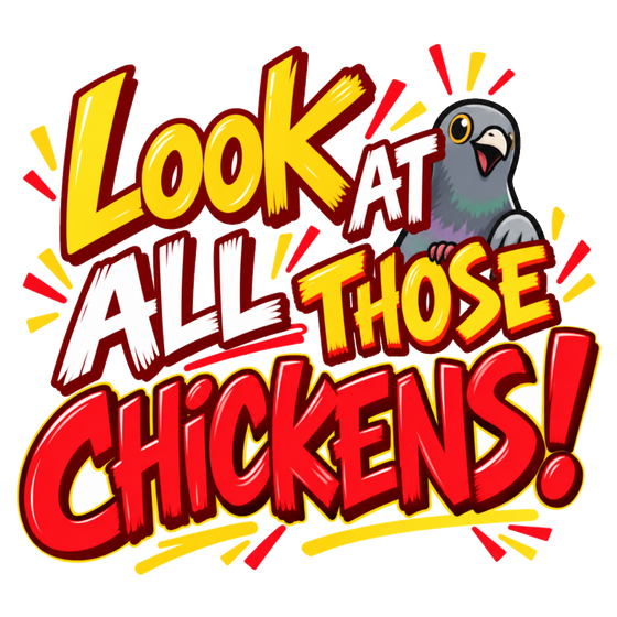 Look at All Those Chickens! Meme Sticker