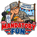 Mandatory Fun Air Force squadron picnic humor sticker