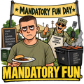 Mandatory Fun Day Army humor sticker