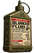 Military Grade Blinker Fluid military humor sticker design