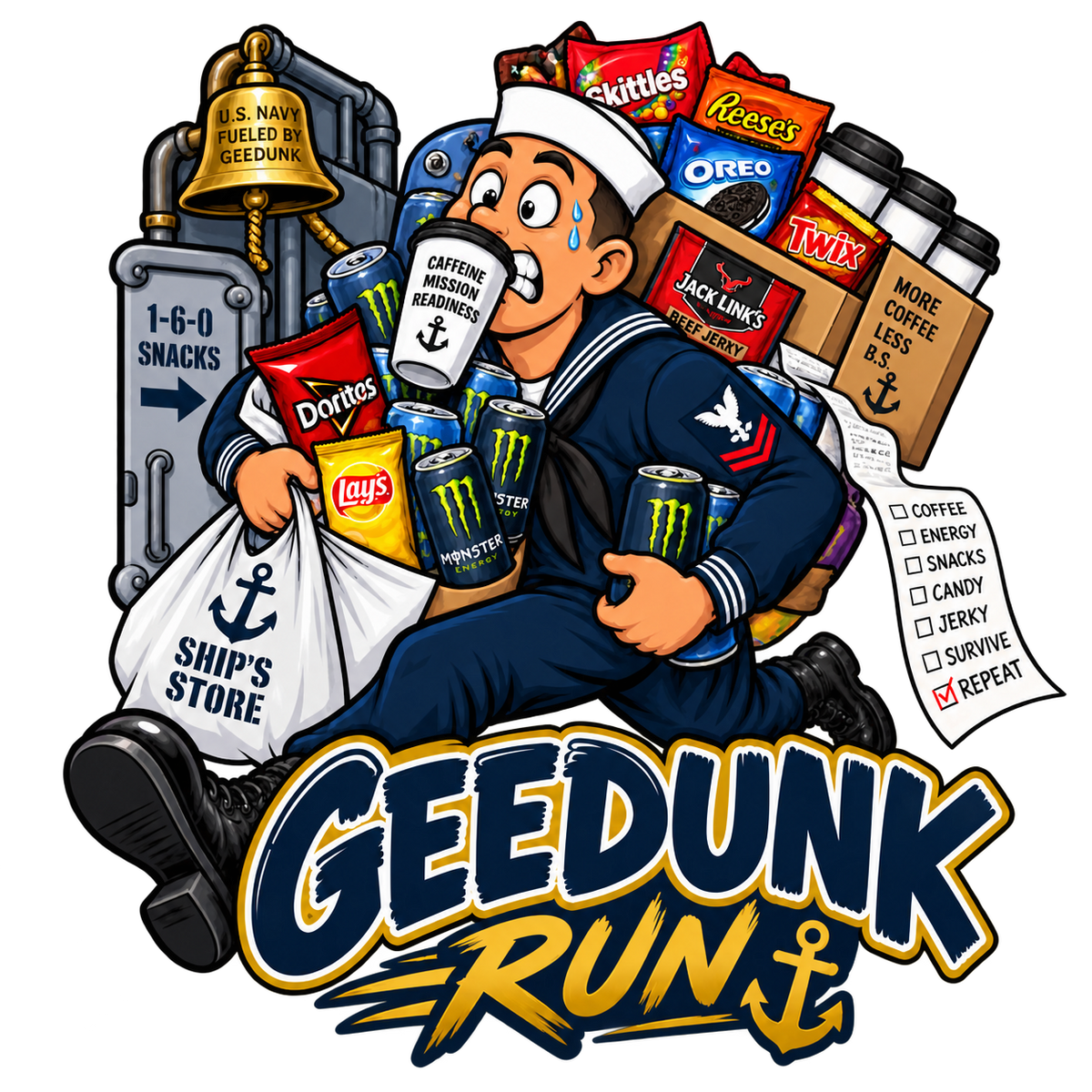 Geedunk Run U.S. Navy sticker