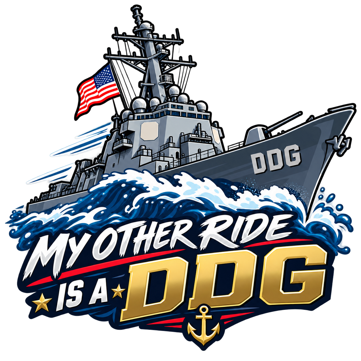My Other Ride Is a DDG U.S. Navy sticker