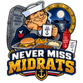 Never Miss Midrats U.S. Navy sticker