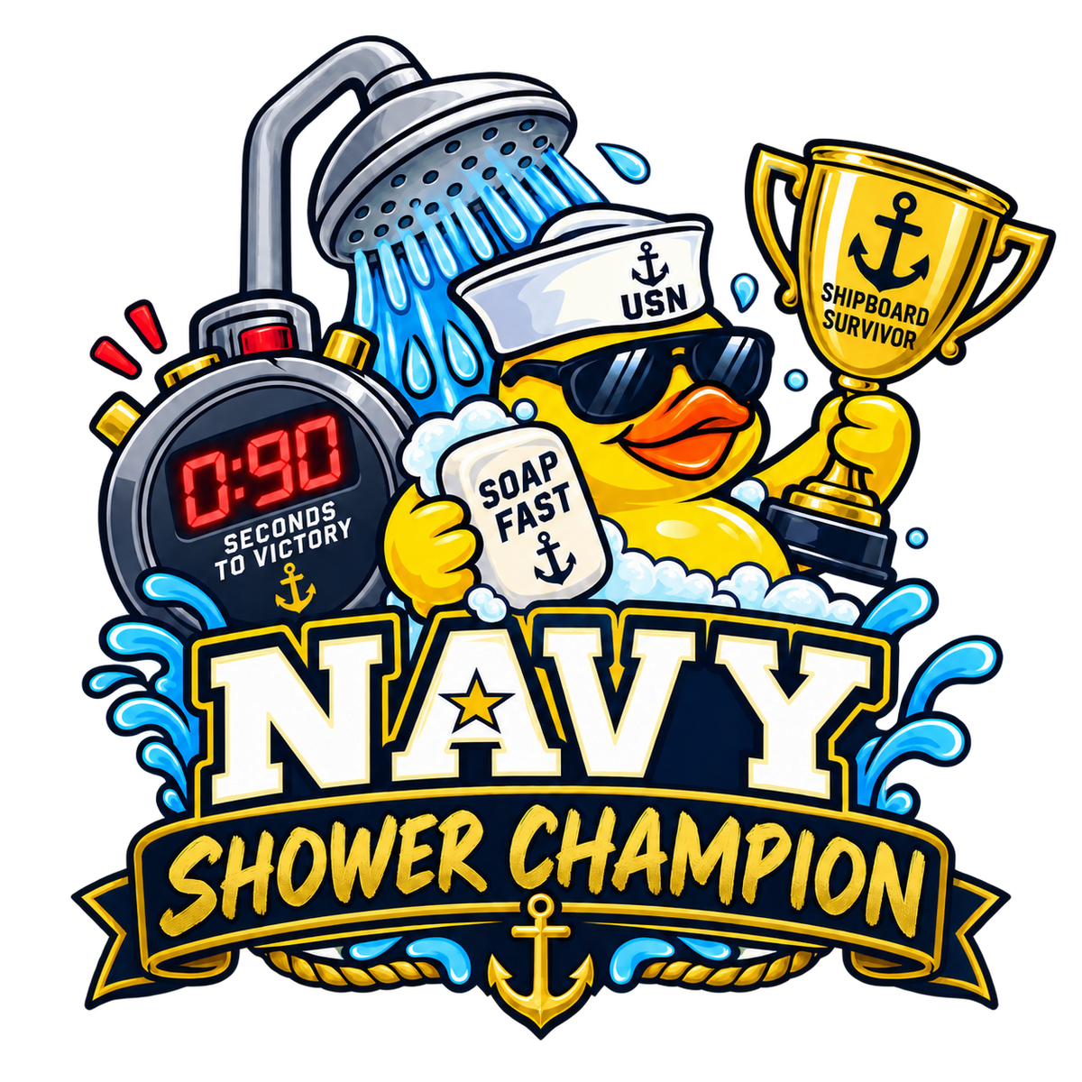 Navy Shower Champion sticker