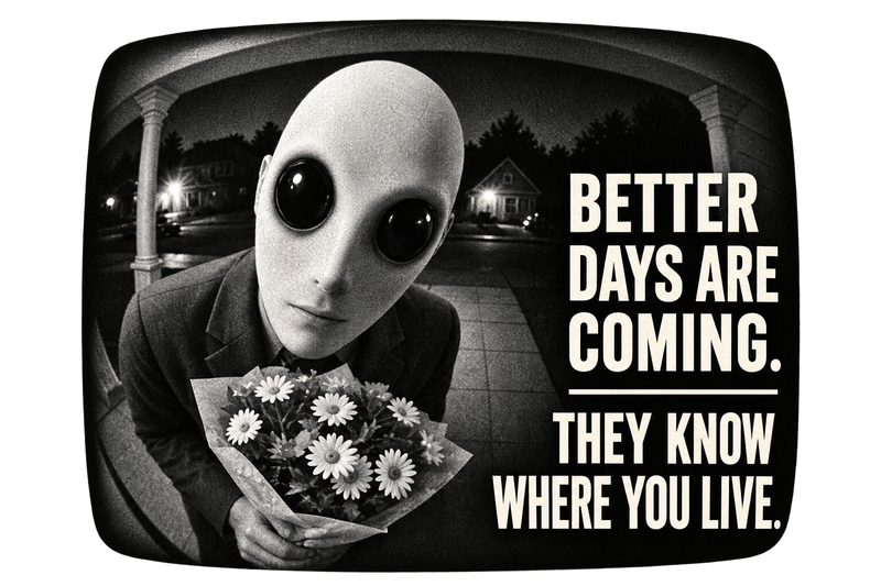 Better Days Are Coming Doorbell Visitor Sticker