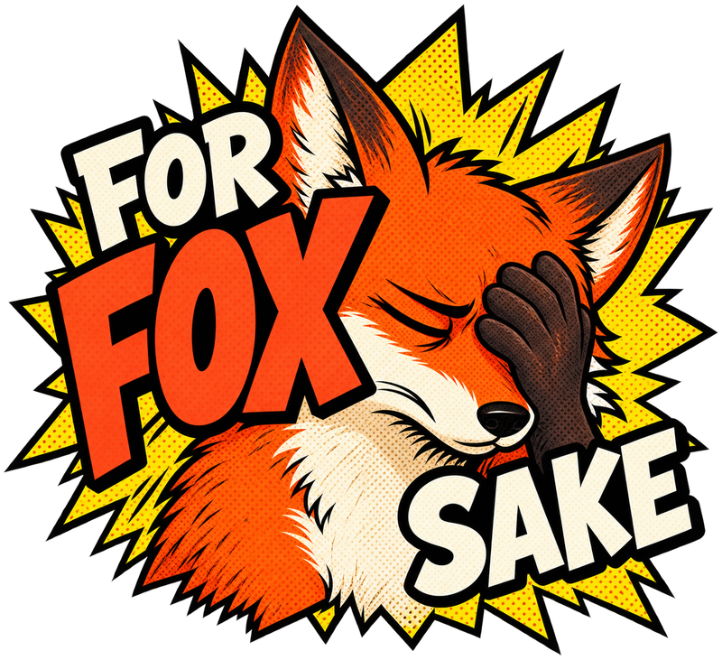 For Fox Sake Facepalm Sticker