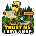 Trust Me I Have a Map Army lieutenant humor sticker