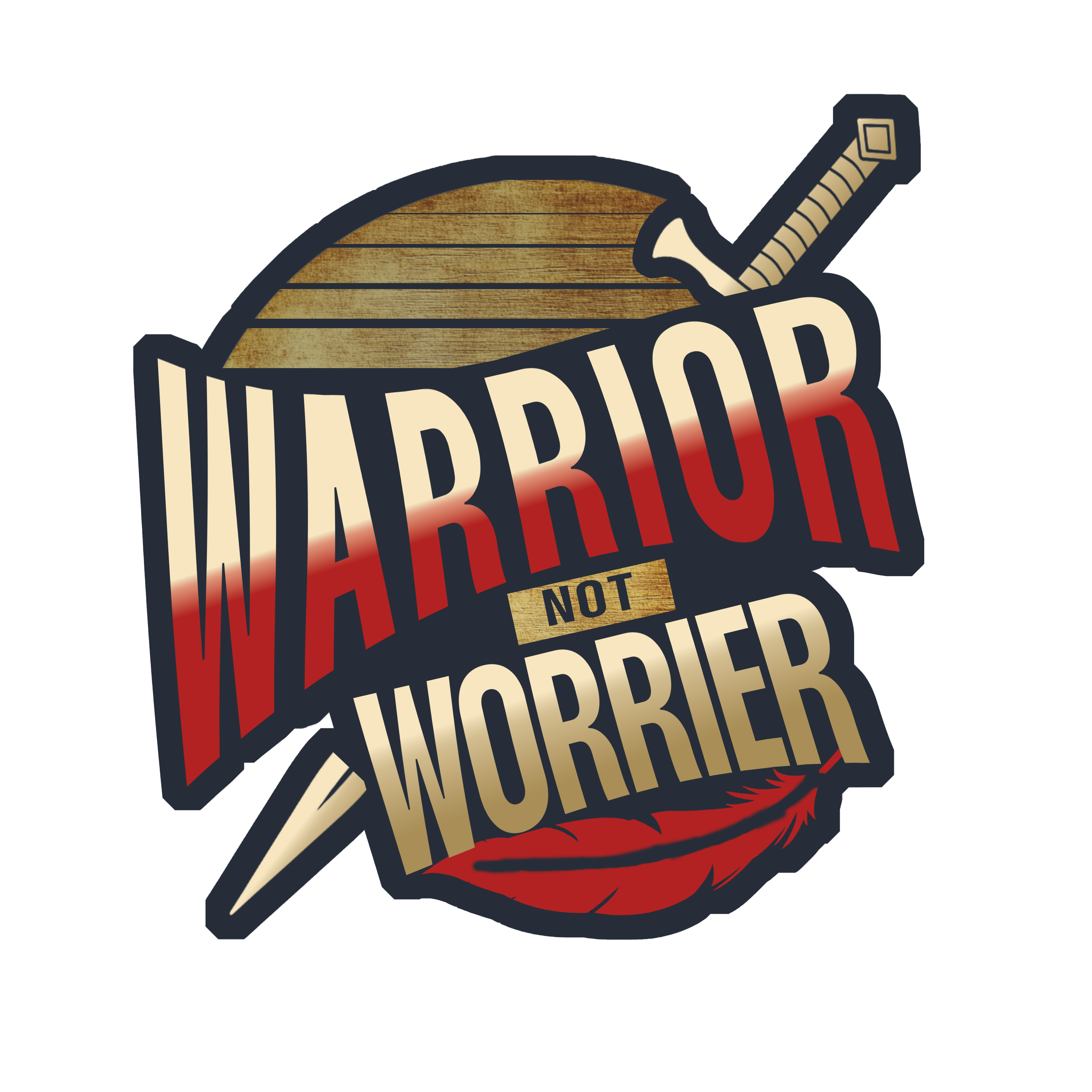 Warrior Not Worrier Quote Sticker